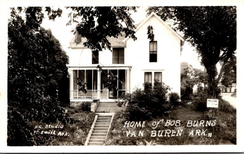 Arkansas Van Buren Home Of Bob Burns Real Photo