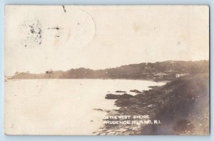 Prudence Island Rhode Island RI Postcard RPPC Photo On The West Shore 1907