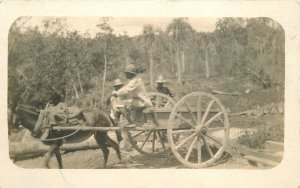 Postcard RPPC Philippines Native Horse Cart Frame like occupation 23-2180