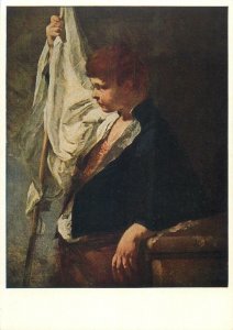 Painting artist Postcard Piazzetta the boy