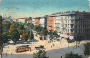 Austria Vienna Kaiser Wilhelm Ring 1916 tramway