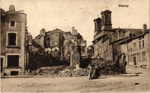 CPA Stenay - Rue - Strassenpartie - Ruines (1036845)