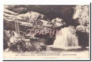 Vallee de la Loue Old Postcard Mouthier-Haute-Pierre Source Pontet