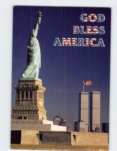 Postcard God Bless America New York City New York USA