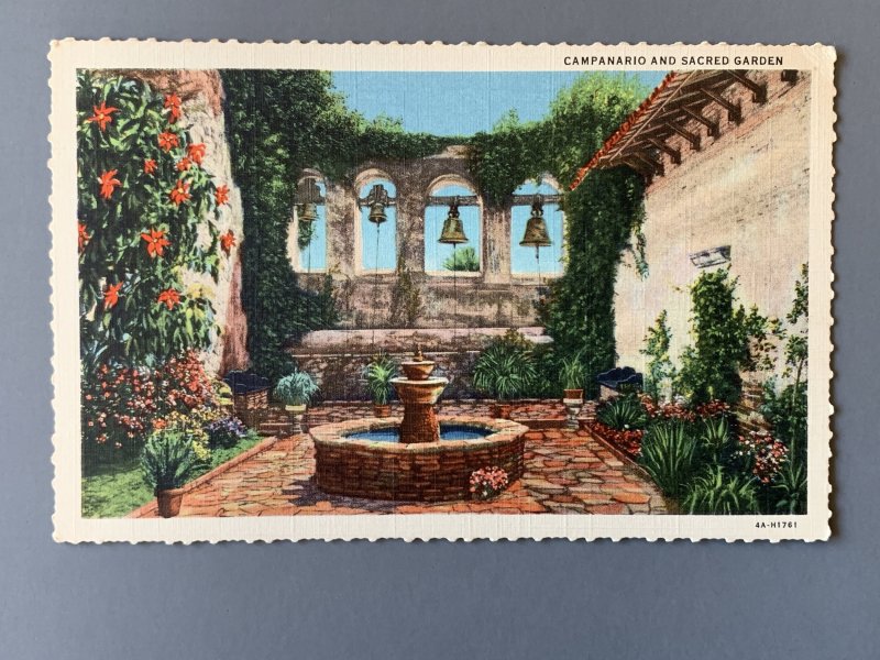 Mission San Juan Capistrano CA Linen Postcard A1153093324