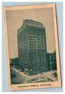 Vintage 1910's Photo Postcard Masonic Temple Building Chicago Illinois