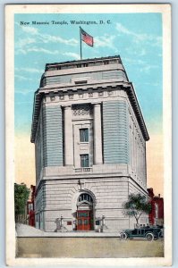 c1920 Washington DC WA Vintage Postcard New Masonic Temple Building Unposted