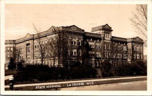 Real Photo Postcard State Normal School in La Crosse, Wisconsin