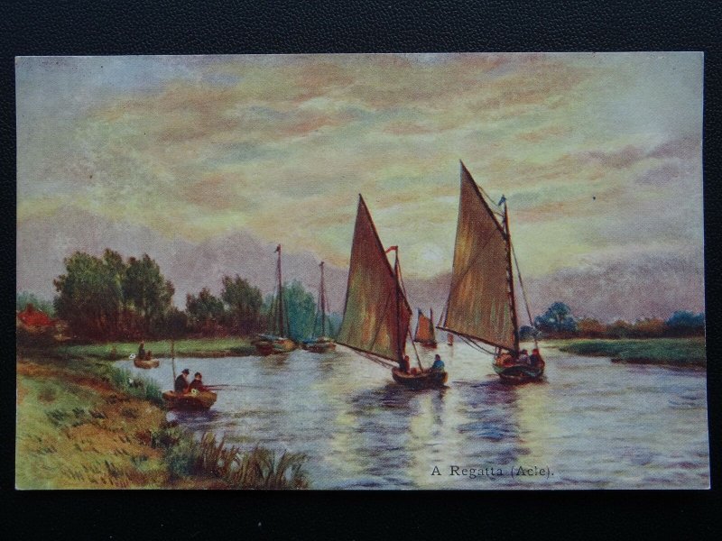 Norfolk Broads ARCL The Regatta - Old Postcard by Boots Cash Chemist