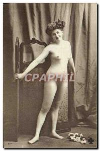 Postcard Old erotic Nude Woman