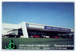 c1950's Jack Cauley Chevrolet West Bloomfield Michigan MI Advertising Postcard