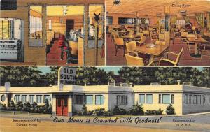 D74/ Fort Smith Arkansas AR Postcard Linen Roadside 3View Old South Restaurant