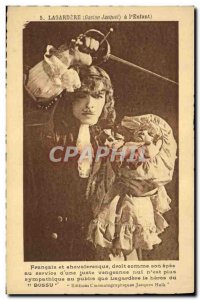 Old Postcard Fantasy Children Doll Lagardere (Gaston backgammon) and Child