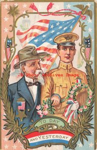 340307-Patriotic, Nash Decoration Day Series No 2, Soldiers with Flag
