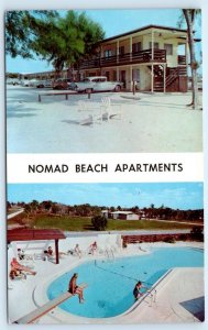ANNA MARIA ISLAND, Florida FL ~ Roadside NOMAD BEACH APARTMENTS c1950s Postcard