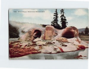 Postcard Grotto Geyser Yellowstone National Park Wyoming USA