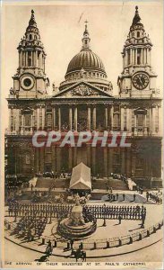 'Old Postcard the Arrival of Their Majesties at St Paul''s Cathedral'