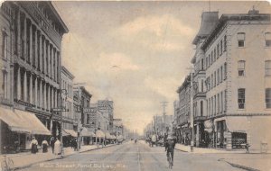 J36/ Fond Du Lac Wisconsin Postcard c1910 Main Street Stores People 12