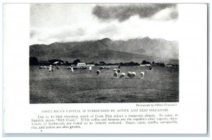 c1905 Costa Rica's Capital Surrounded By Active and Dead Volcano Postcard