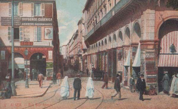 Rue Bab Street Algeria Postcard