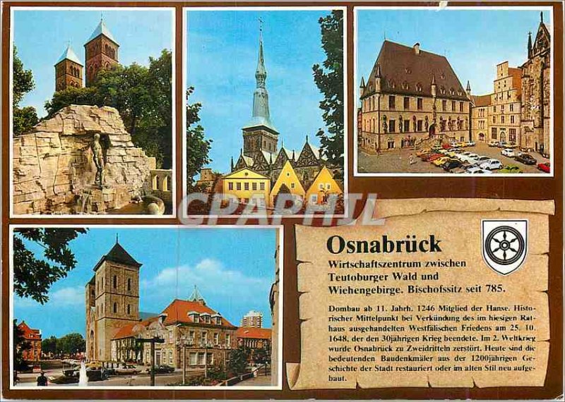 Postcard Modern Osnabruck panorama