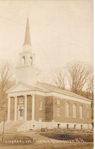 Winchester New Hampshire~Universalist Church~Note on Back~c1910 RPPC