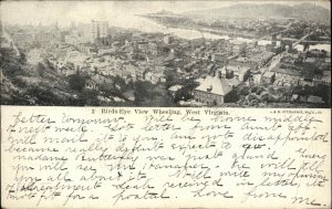 Wheeling West Virginia WV Birdseye View c1910s Postcard