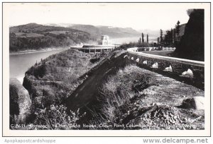Approach To Vista House Crown Point Columbia River Highway Oregon Real Photo