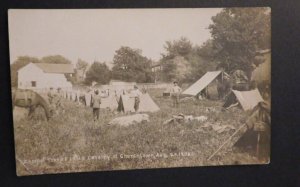 Mint Postcard America Camp of Troop US Cavalry Churchtown 1908