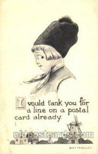 Dutch Children 1912 light yellowing from age, postal used 1918