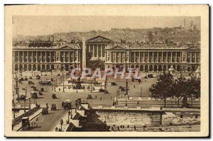 Old Postcard Paris Perspective of the Place de la Concorde