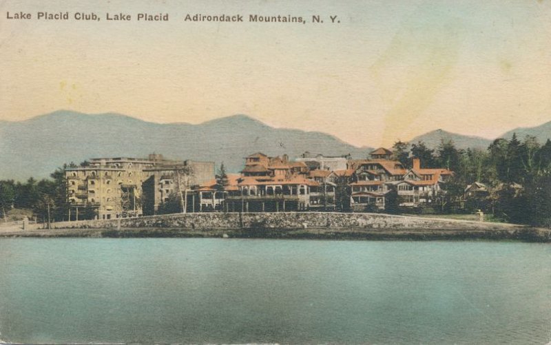 Lake Placid NY Adirondacks, New York - Lake Placid Club - Hand-colored - pm 1927