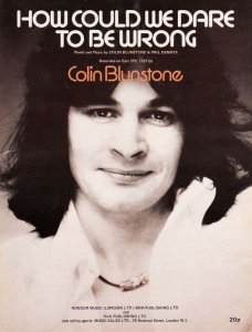 How Could We Dare To Be Wrong Colin Blunstone 1970s Sheet Music