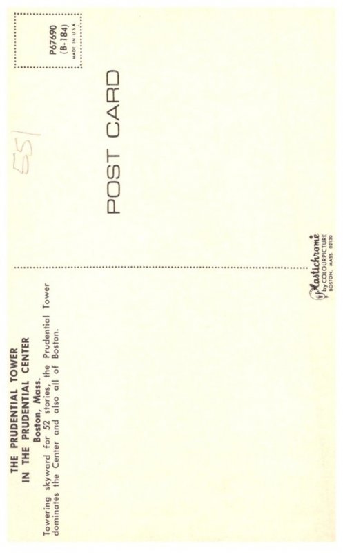 Massachusetts Boston ,  Prudential Tower