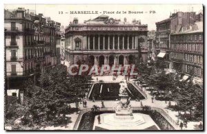 Old Postcard Marseille Place De La Bourse