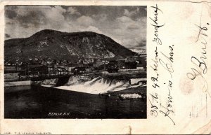 Postcard NH Berlin Mount Forest Mason Street Bridge Androscoggin River 1905 S89