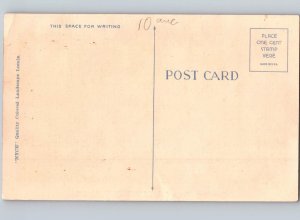 c1940 Greetings From Charlton City Iowa IA Linen Postcard