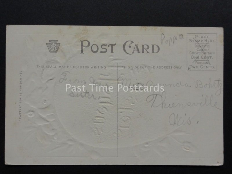 Poppies: A JOYOUS EASTER c1908 by Julius Bien & Co N.Y. 4802 - Donate to R.B.L.