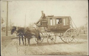 Farmington Connecticut CT US Mail Stage & Livery Stagecoach Real Photo Postcard