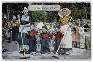 1954 Spotless Streets Queen Ride Upon Parade Pella Iowa Vintage Antique Postcard