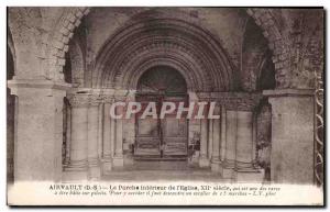 Old Postcard Airvault The Porch inside I XII century church is a rare ed to b...