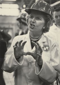 Margaret Thatcher As Crazy Mad Scientist Conservatives Real Photo Postcard