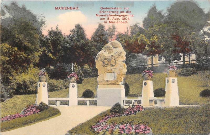 BT2701 marienbad gedenkstein zur erinnerung monarchenbegegnung czech republic