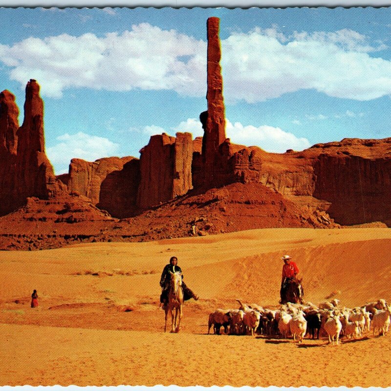 c1970s Monument Valley, AZ Indian Reservation Farm Goats Sheep Dunes 4x6 PC M13