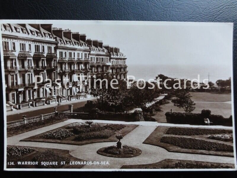 East Sussex ST LEONARDS ON SEA Warrior Square c1934 RP Postcard