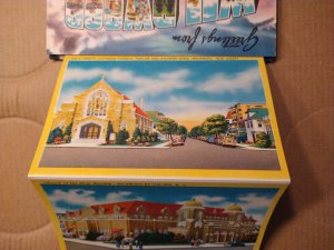 1940's Wildwood By-the-sea, NJ New Jersey Fold Out Postcard Folder