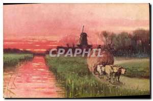 Postcard Old Windmill bufs hitch