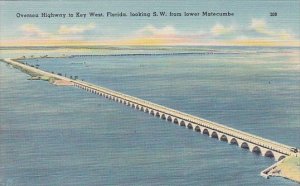 Florida Overseas Highway To Key West Looking Southwest From Lower Matecumbe