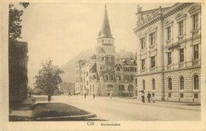 Slovenia Cilli Bismarck square postcard