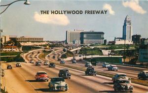 Autos Highway Civic Center 1950s Hollywood Los Angeles California Roberts 6001